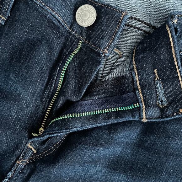 Express Super Skinny Mid Rise Jeans Womens 10R Dark Wash Stretch Denim Casual - Picture 4 of 11